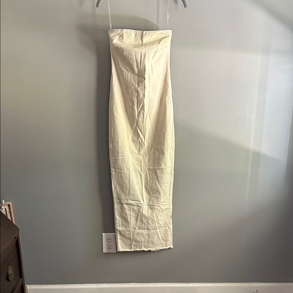 HYFVE Denim Cream Strapless Dress - Picture 1 of 3